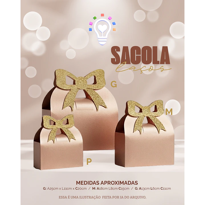 ARQUIVO DE CORTE SACOLA LAÇO P/M/G DIA DAS MÃES E NAMORADOS (STUDIO E PNG) 1