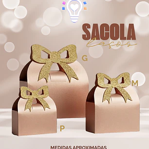 ARQUIVO DE CORTE SACOLA LAÇO P/M/G DIA DAS MÃES E NAMORADOS (STUDIO E PNG)