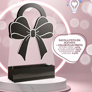 ARQUIVO DE CORTE SACOLA LAÇO (PDF + STUDIO + MOCKUP)