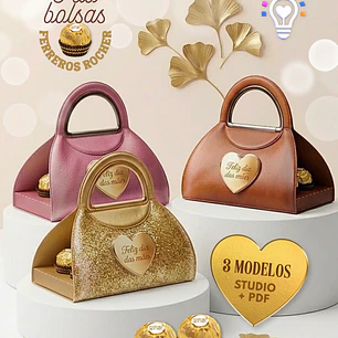 ARQUIVO DE CORTE BOLSINHA FERRERO ROCHER DIA DAS MÃES (STUDIO E PDF)