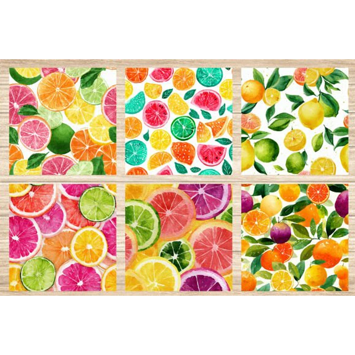 PAPEL DIGITAL FRUTAS CITRICAS (PNG) 2