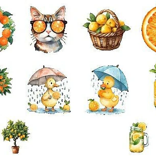 KIT DIGITAL FRUTAS CITRICAS/CITRICOS (PNG)