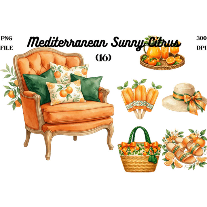 KIT DIGITAL FRUTAS CITRICAS (PNG) 1