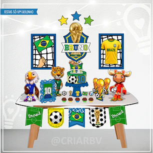 ARQUIVO DE CORTE KIT SÓ UM BOLINHO COPA DO MUNDO BRASIL 2026 (STUDIO E PDF)