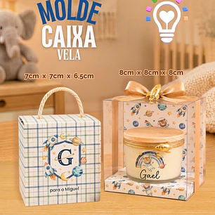 ARQUIVO DE CORTE MOLDE DE CAIXA PARA VELAS DECORADAS (STUDIO E PDF)