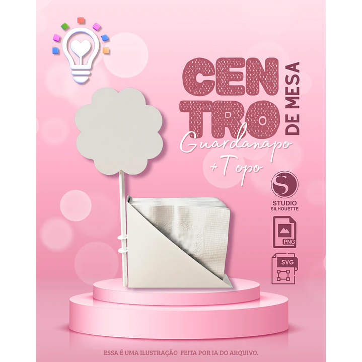 ARQUIVO DE CORTE CENTRO DE MESA (STUDIO, PNG E SVG) 1