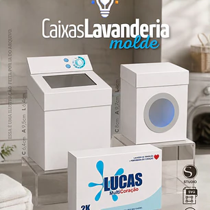 ARQUIVO DE CORTE MOLDE DE CAIXA LAVANDERIA (SVG)