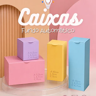 ARQUIVO DE CORTE CAIXAS AUTOMÁTICAS RETANGULAR E QUADRADA (STUDIO E SVG)