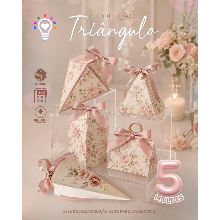 ARQUIVO DE CORTE COLEÇÃO TRIÂNGULO (STUDIO E SVG) 1