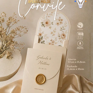 ARQUIVO DE CORTE CONVITE DE CASAMENTO (SVG)