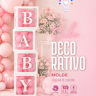 ARQUIVO DE CORTE CUBOS DECORATIVO (STUDIO E SVG)