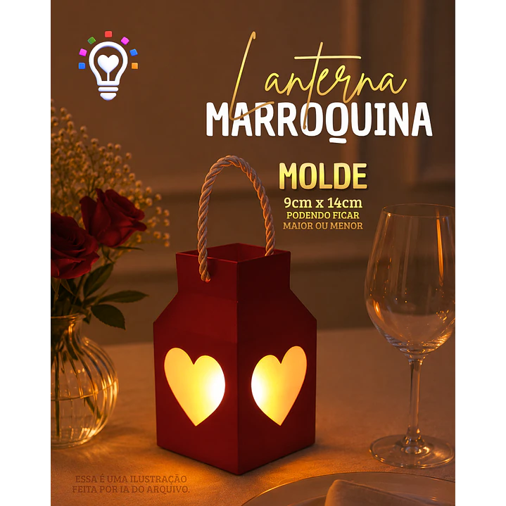 ARQUIVO DE CORTE LANTERNA MARROQUINA DIA DOS NAMORADOS (STUDIO E SVG) 1
