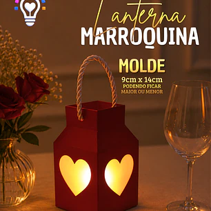 ARQUIVO DE CORTE LANTERNA MARROQUINA DIA DOS NAMORADOS (STUDIO E SVG)