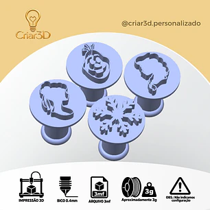 ARQUIVO IMPRESSÃO 3D CARIMBO PARA BRIGADEIRO  FROZEN (Formato 3mf)