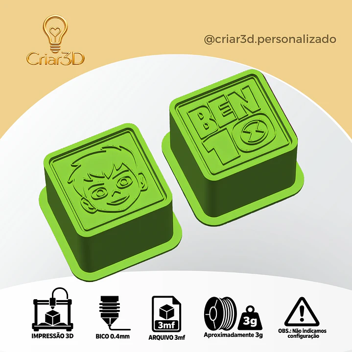 ARQUIVO IMPRESSÃO 3D EJETOR DE BRIGADEIRO BEN 10 / BEN10 (Formato 3mf) 1