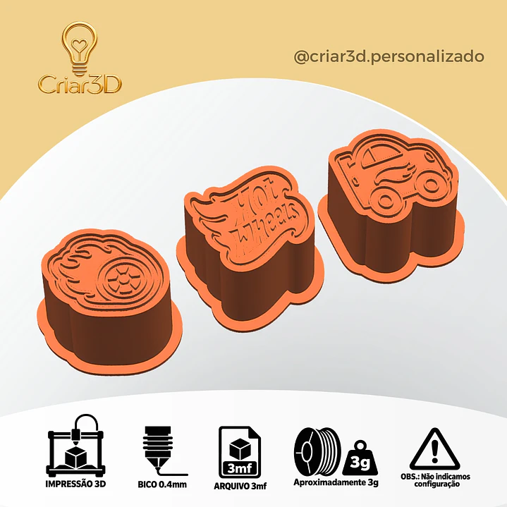 ARQUIVO IMPRESSÃO 3D EJETOR DE BRIGADEIRO HOTWHEELS (Formato 3mf) 1