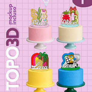Arquivo de corte TOPO DE BOLO 3D PARA VELAS