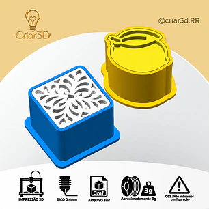 ARQUIVO IMPRESSÃO 3D EJETOR LIMÃO CICILIANO / AZULEJO (Formato 3mf)