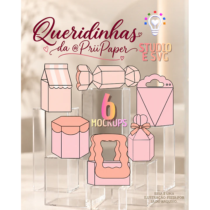 Arquivo de corte molde caixas combo queridinhas com mockups (studio e svg) 1