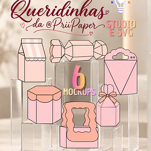 Arquivo de corte molde caixas combo queridinhas com mockups (studio e svg)