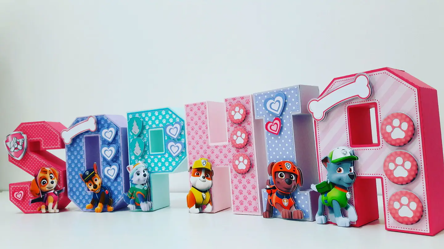 Letras 3d Patrulha Canina 2