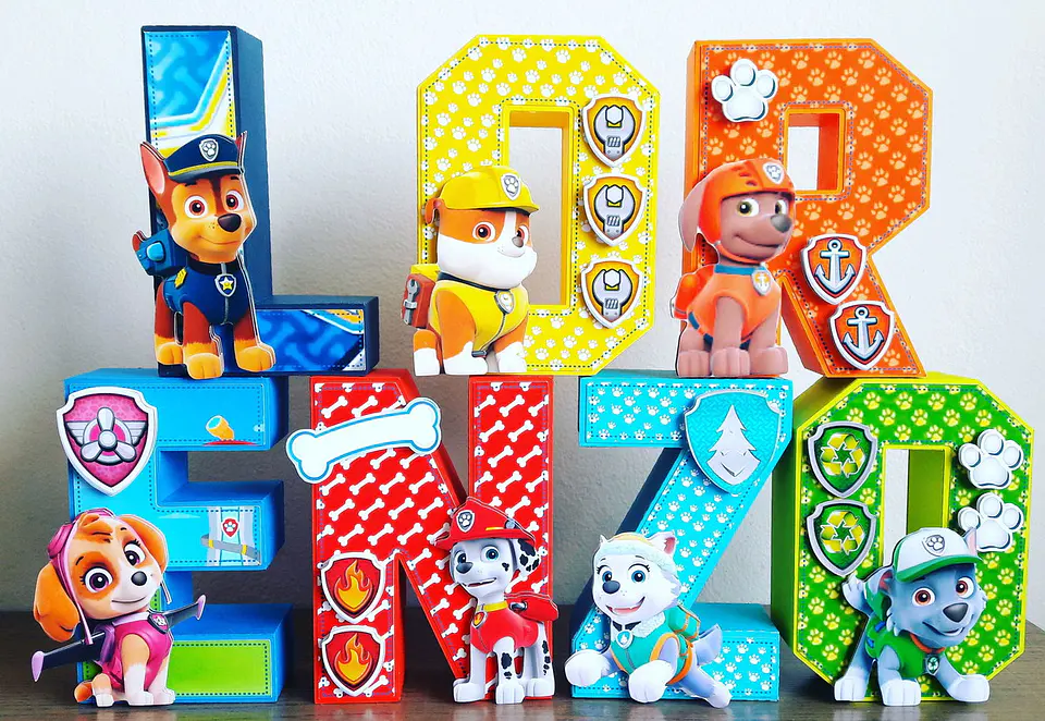 Letras 3d Patrulha Canina 1