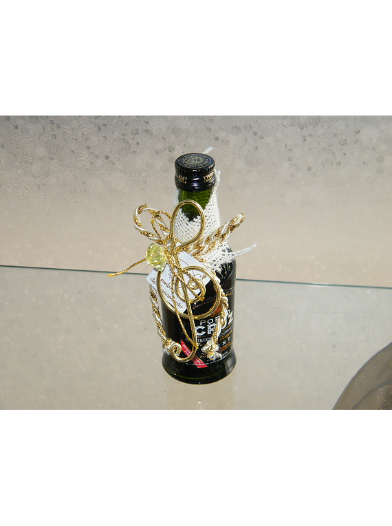 C6157 - Garrafinha vinho do porto decorada com clave de sol