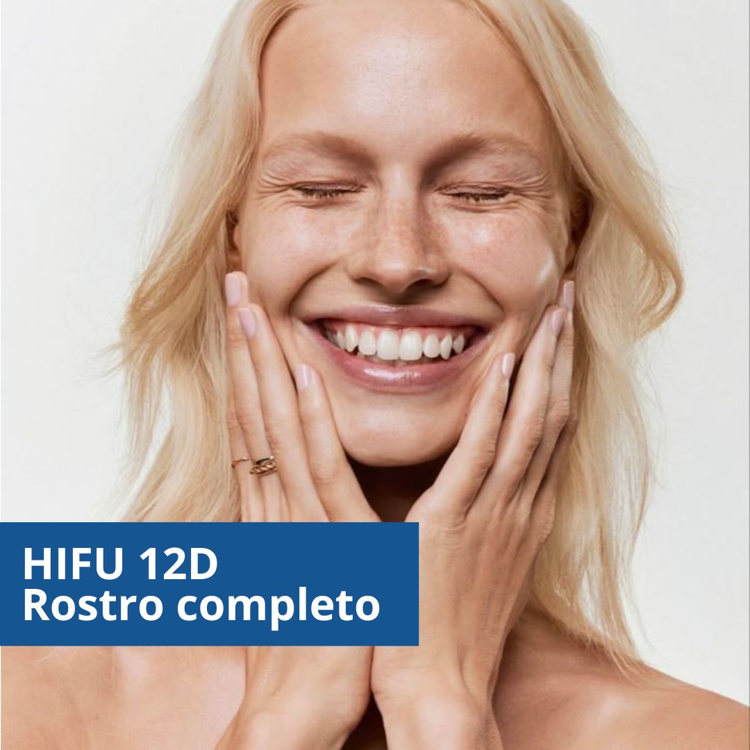 1 Sesión de HIFU 12D Tratamiento Facial Reafirmante rostro completo