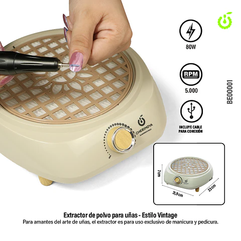 EXTRACTOR DE POLVO ESTILO VINTAGE CHERIMOYA