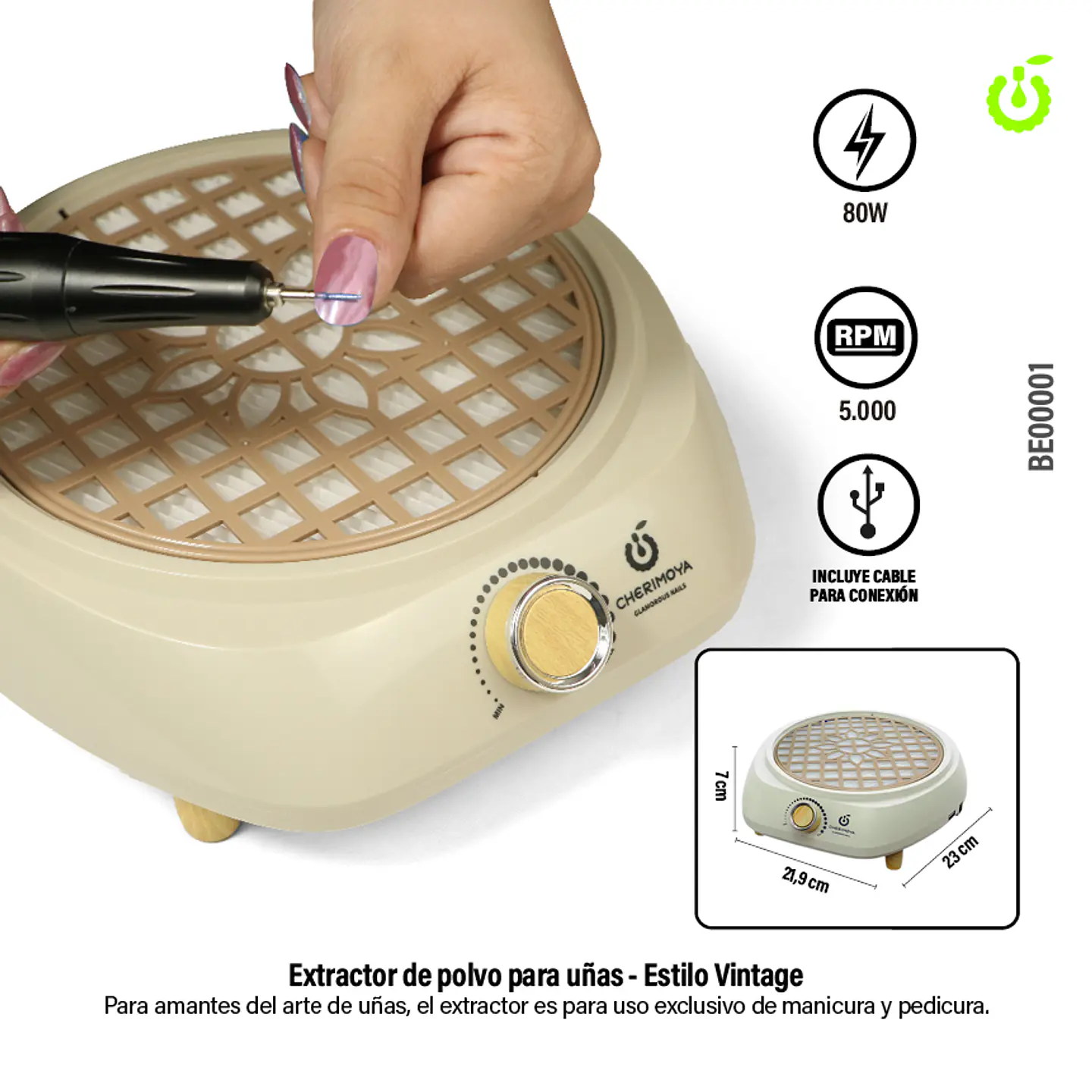 EXTRACTOR DE POLVO ESTILO VINTAGE CHERIMOYA 1