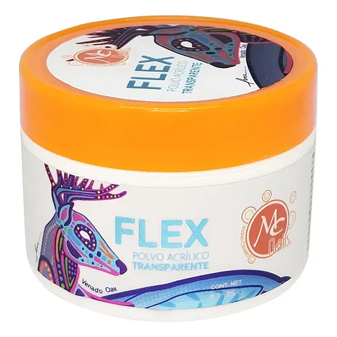 POLVO ACRILICO FLEX TRANSPARENTE 4OZ MC 