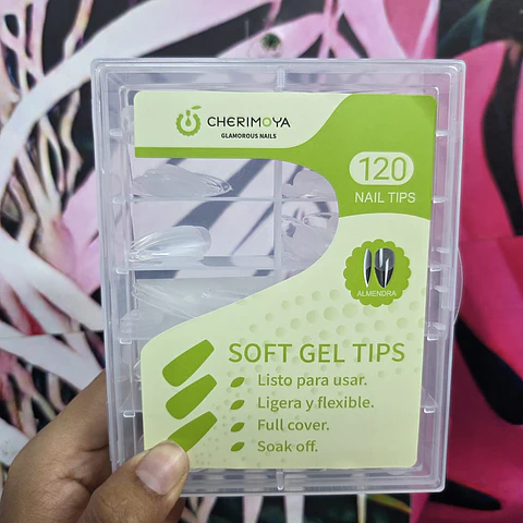 SOFT GEL ALMOND TIPS CHERIMOYA X 120 PCS 