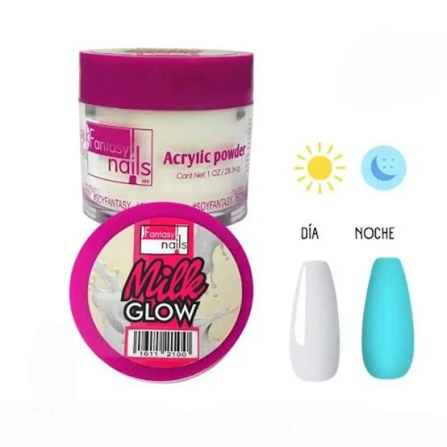 POLVO ACRILICO MILK GLOW (LECHOSO) FANTASY NAILS 1