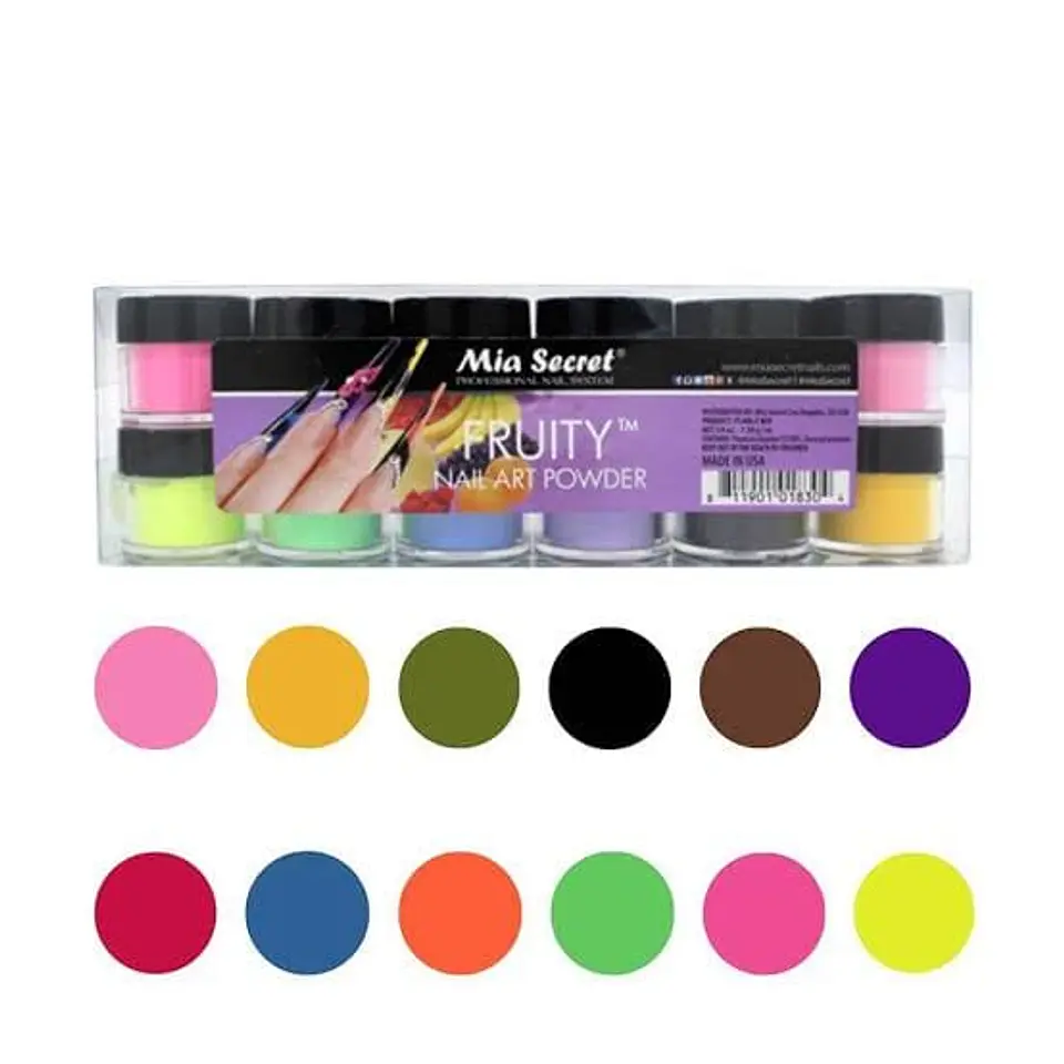 SET DE POLVOS CRILICOS FRUITY MIA SECRET X 12 1