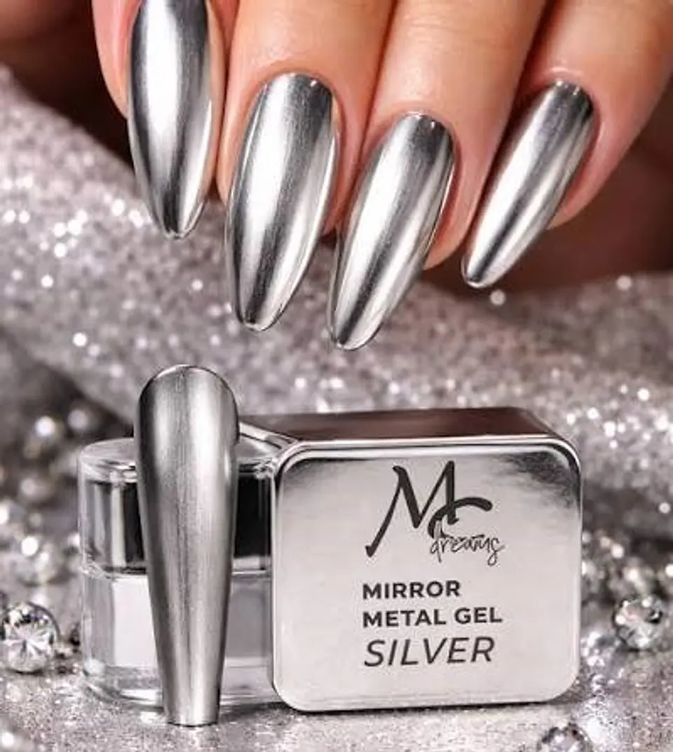 MIRROR METAL GEL PLATA MC 1