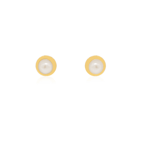 Aros Oro 18kt Perla Cultivada 3,5mm