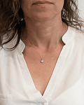 Collar Oro Blanco 18 kts con Diamantes modelo Roseta 