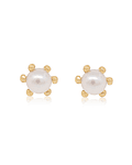 Aro  Oro 18kts perla cultivada modelo Pistilo 3.0mm / 4.0mm, Abridor.