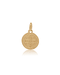 Colgante Oro 18kt . San Benito Monje Medalla 12mm