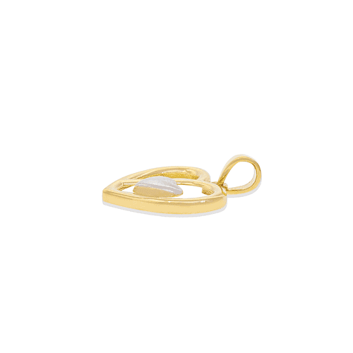 Colgante Oro 18kt Corazon Bicolor