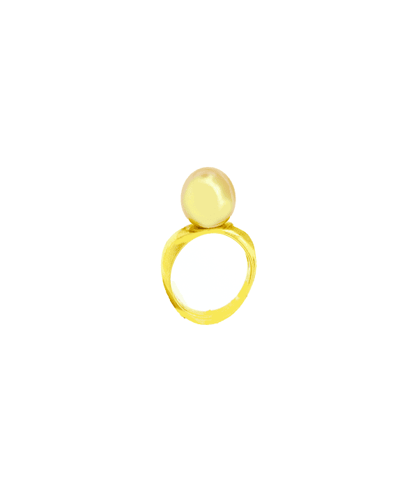 Anillo Oro Amarillo  18kt Perla Cultivada