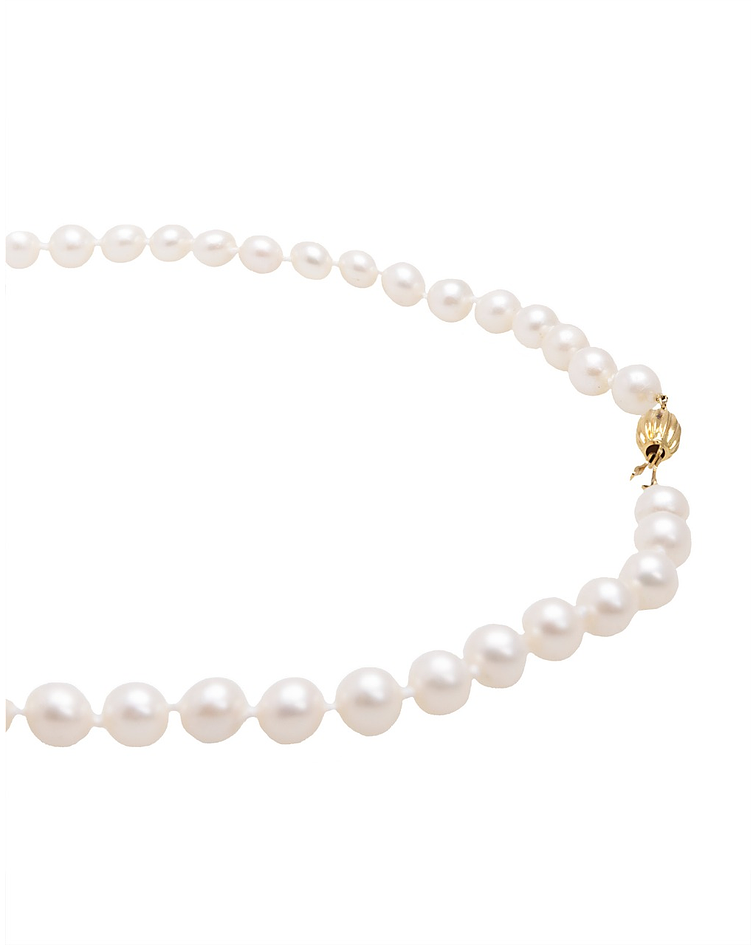 Collar Perlas Cultivadas ,con Broche de Oro Amarillo de 18kt