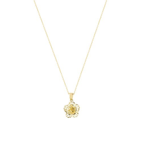 Colgante de Oro de 18 Kt Flor Remolino