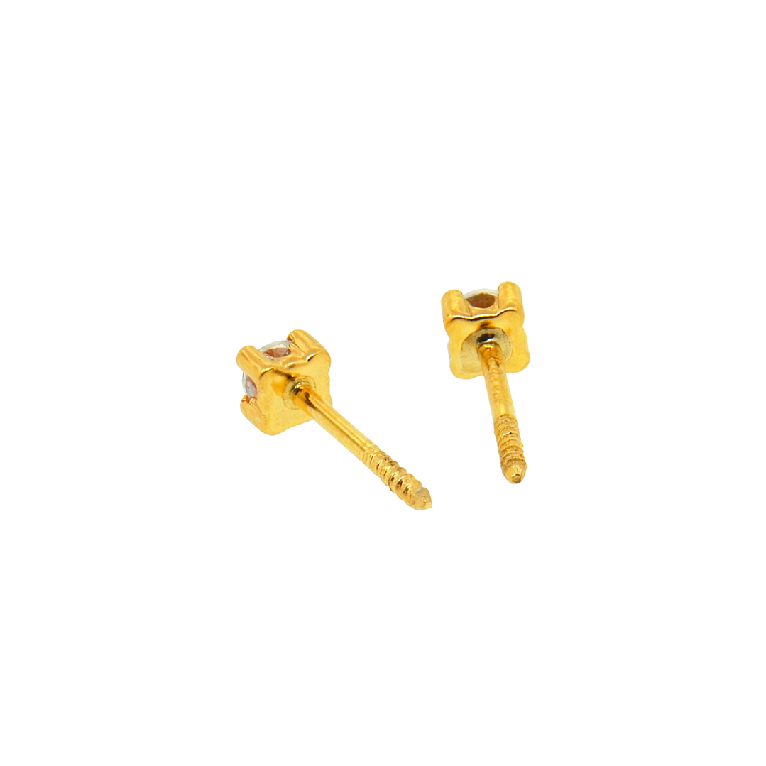 Aros Oro 9kt Circón 2,5mm 5