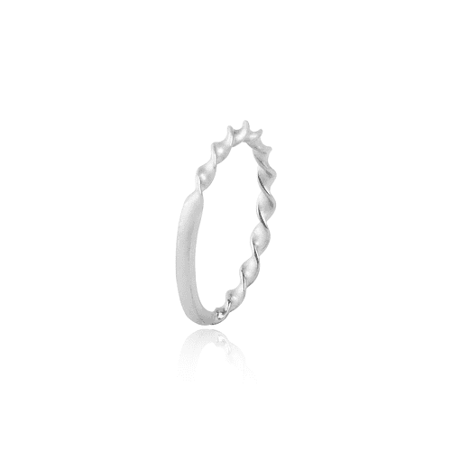 Anillo Oro Blanco 18kt Espiral