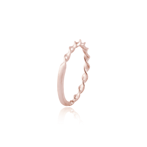 Anillo Oro Rosa 18kt Espiral
