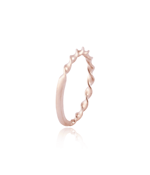 Anillo Oro Rosa 18kt Espiral