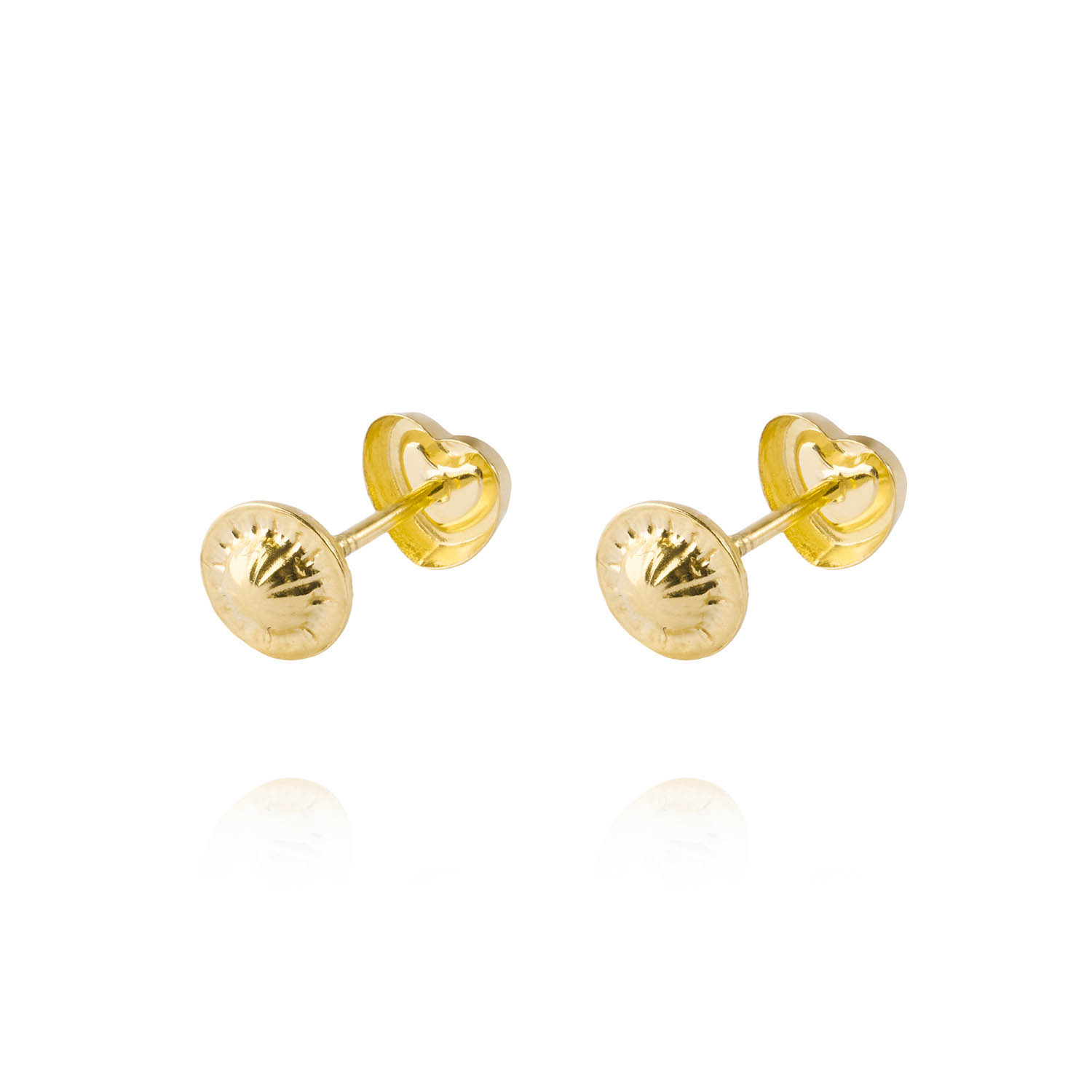 Aros de Oro 18kt Corazón con Circonita 3
