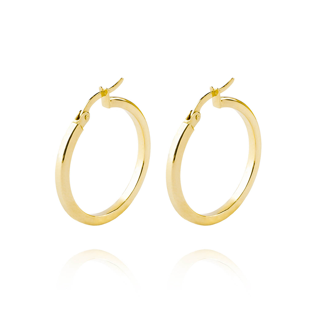 Aros de Oro 18kt Argollas Tubo de 20mm 1