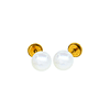 Aros de Oro 18kt Perla Cultivada de 4.0mm a 4.5mm